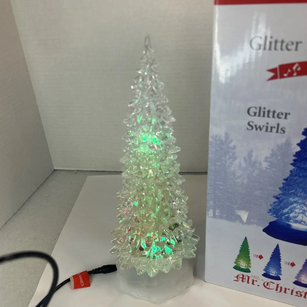 Mr Christmas Glitter‎ Light Holiday Music Color Change Tree Plays 30 Songs